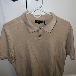 Theory Men's Tan and Cream Polo-shirts